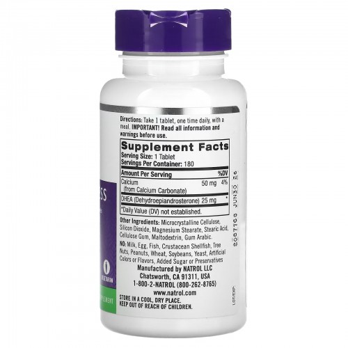 Natrol, ДГЭА (DHEA), 25 мг, 180 таблеток Natrol, ДГЭА (DHEA), 25 мг, 180 таблеток